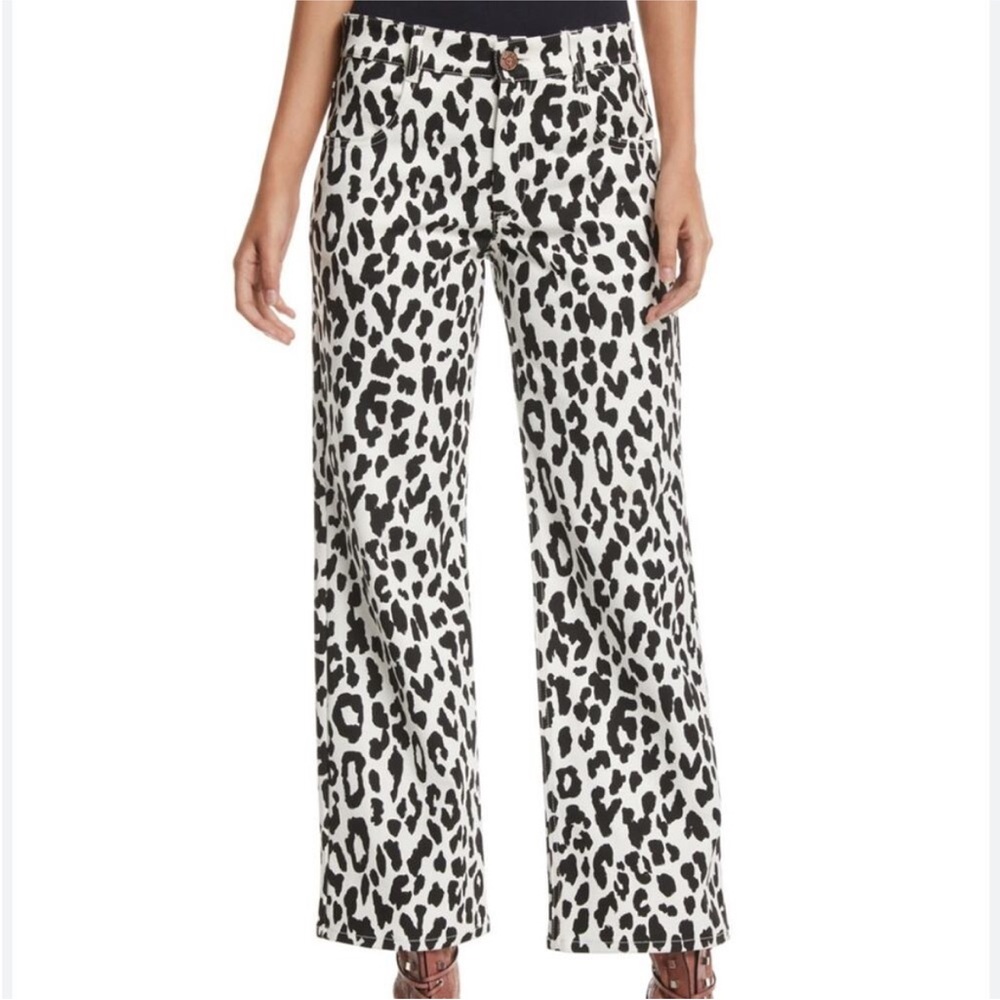 See By Chloe Black and White Wide Leg Pants